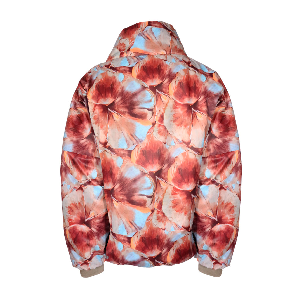 Chaqueta puffer estampada