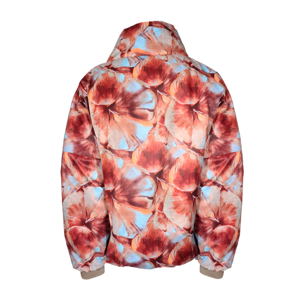 Chaqueta puffer estampada