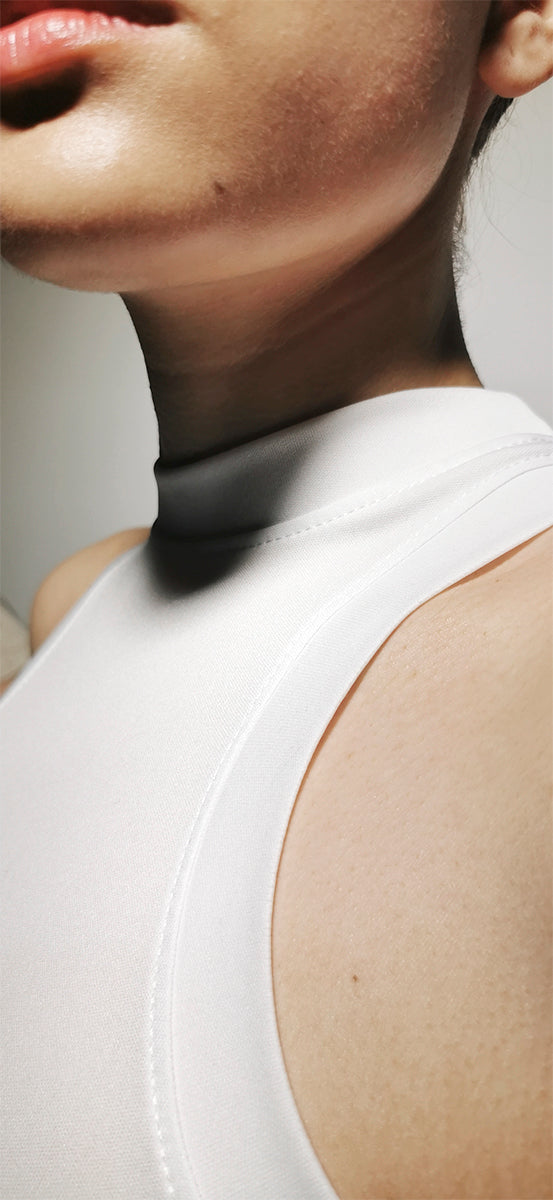 Crop top básico blanco
